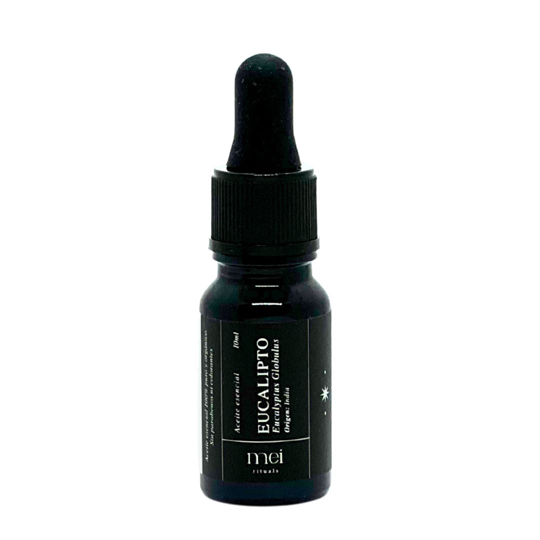 Frasco de vidrio ámbar de 10ml de Aceite Esencial de Eucalipto de la India puro - Mei Rituals