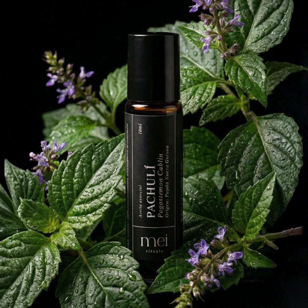 aceite esencial de pachulí rollon mei rituals