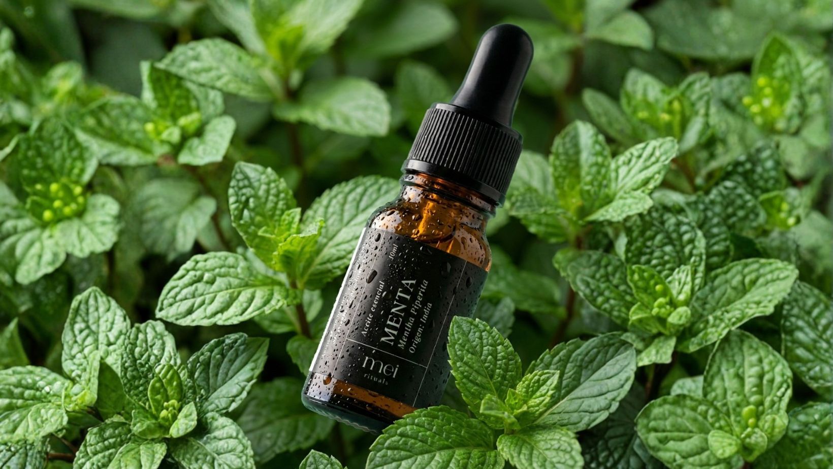 aceite esencial de mental de mei rituals, imagen usada para blog de la marca sobre piramide olfativa